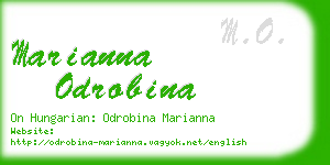 marianna odrobina business card